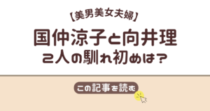 国仲涼子 向井理 馴れ初め